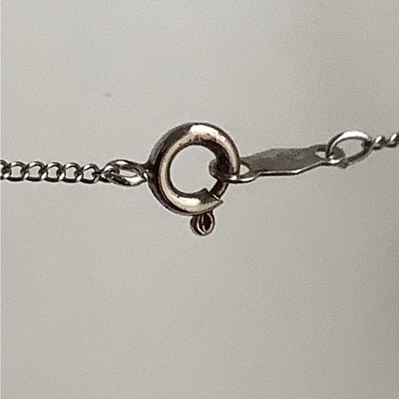 Libra Zodiac dainty pendant charm necklace New vintage STER silver - Picture 14 of 15